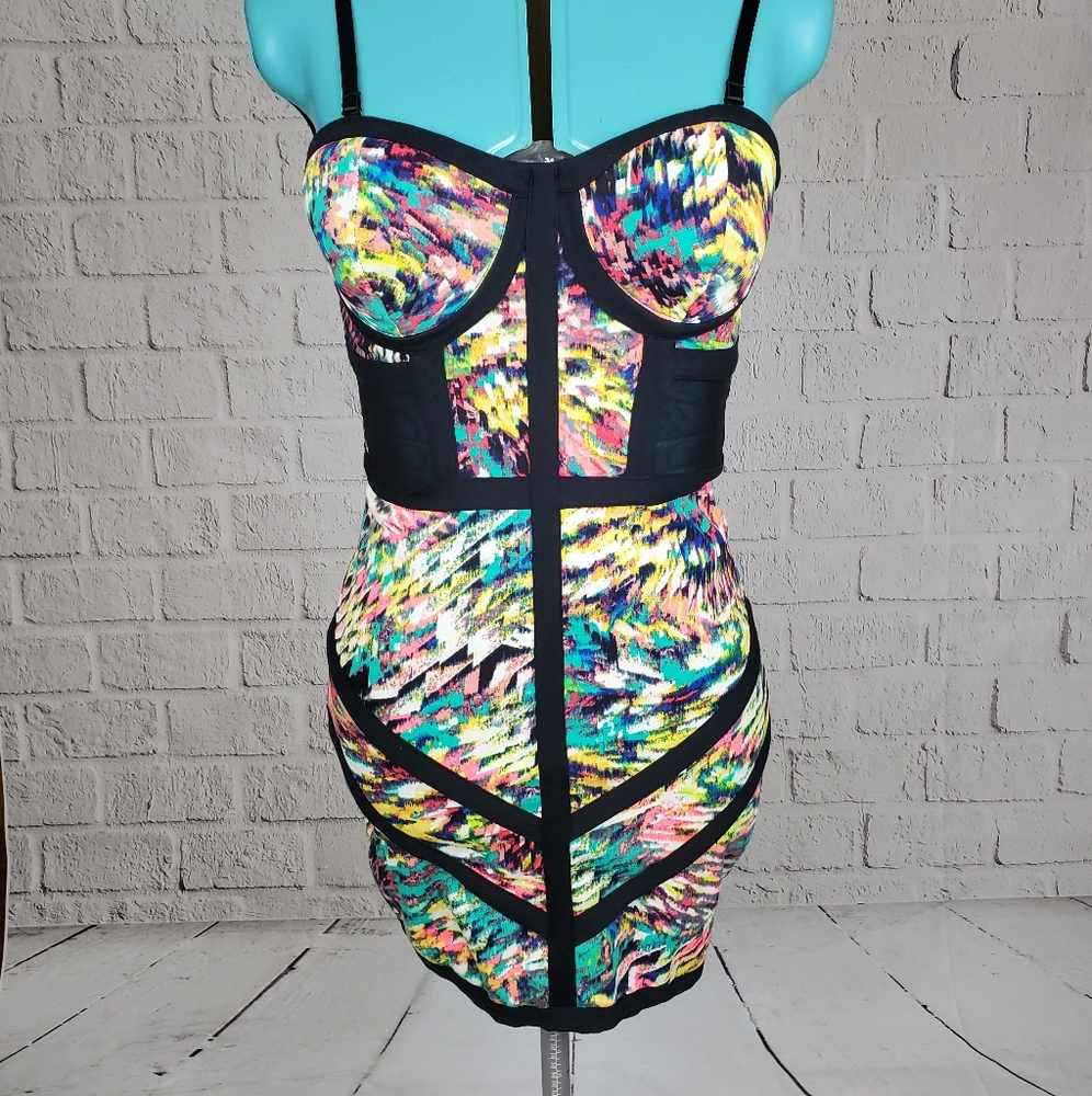 NWT Material Girl splatter print dress